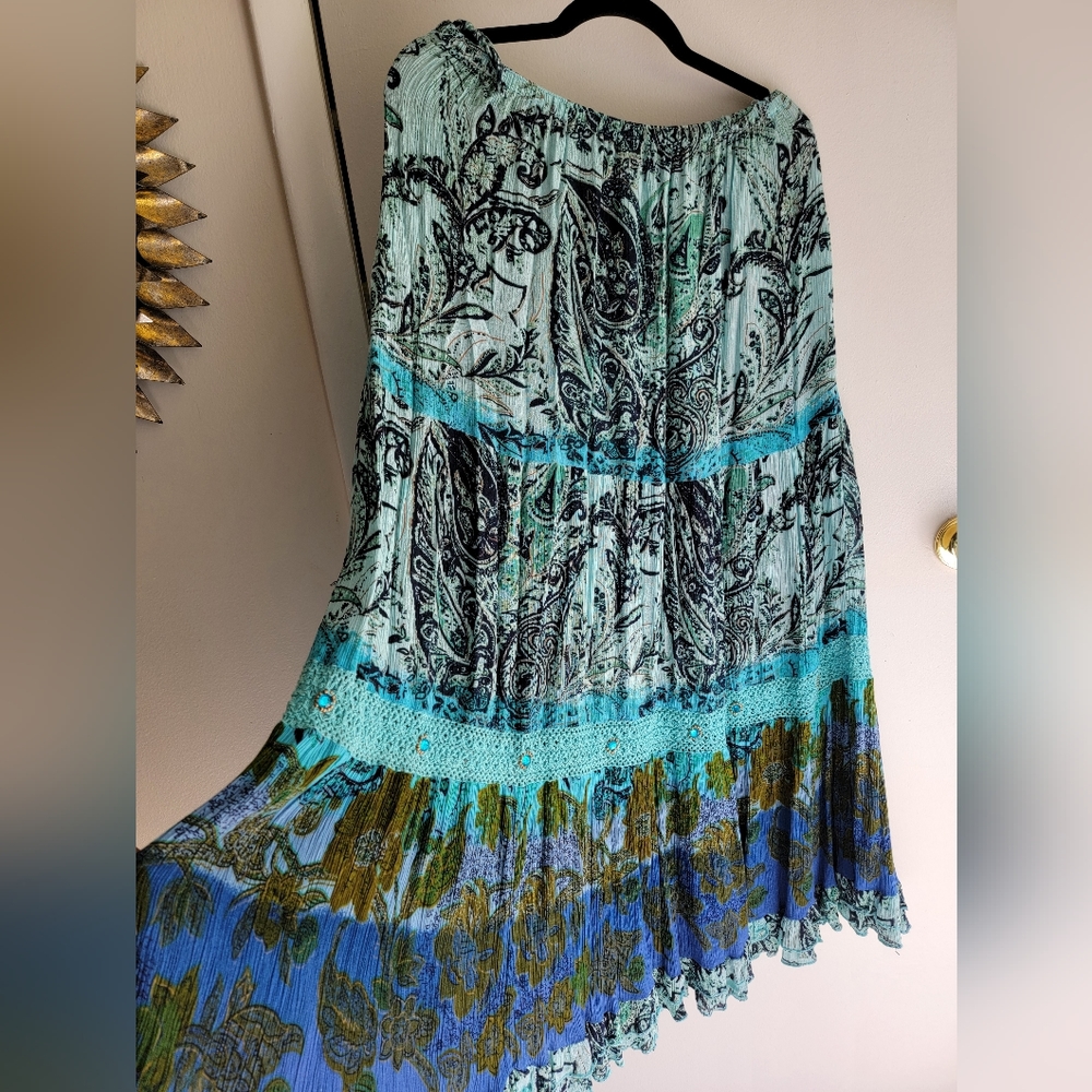 🟡Boho Skirt (Womens, Blue Color Way, L) - Picture 3 of 7